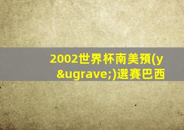 2002世界杯南美預(yù)選賽巴西
