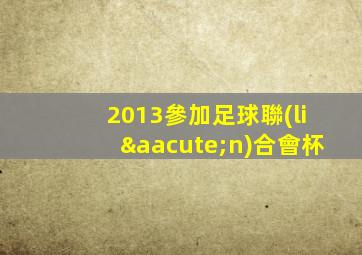 2013參加足球聯(lián)合會杯