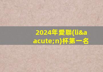 2024年愛聯(lián)杯第一名