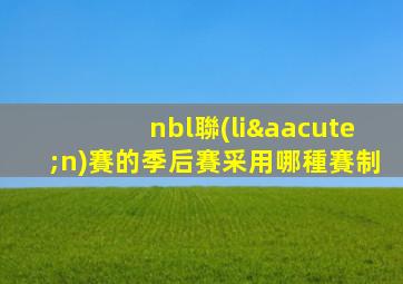 nbl聯(lián)賽的季后賽采用哪種賽制