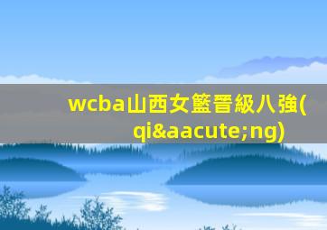wcba山西女籃晉級八強(qiáng)