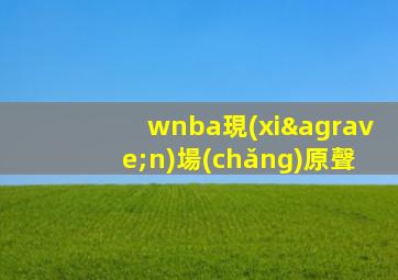 wnba現(xiàn)場(chǎng)原聲