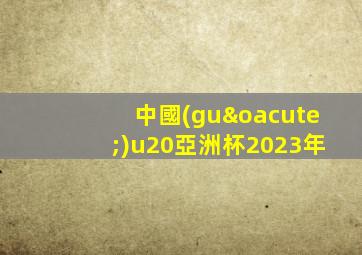 中國(guó)u20亞洲杯2023年
