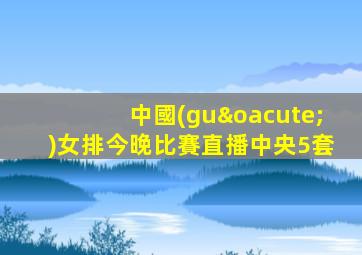 中國(guó)女排今晚比賽直播中央5套