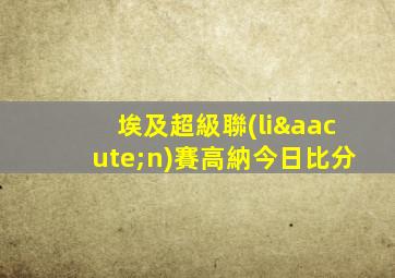 埃及超級聯(lián)賽高納今日比分