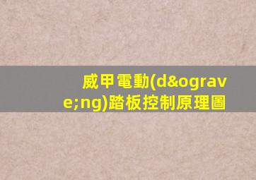 威甲電動(dòng)踏板控制原理圖