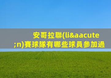 安哥拉聯(lián)賽球隊有哪些球員參加過