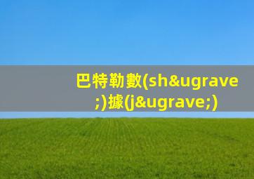 巴特勒數(shù)據(jù)