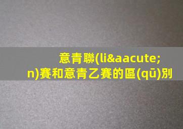 意青聯(lián)賽和意青乙賽的區(qū)別