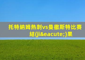 托特納姆熱刺vs曼徹斯特比賽結(jié)果