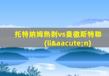 托特納姆熱刺vs曼徹斯特聯(lián)