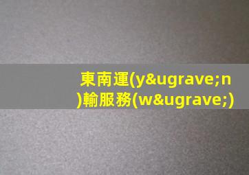 東南運(yùn)輸服務(wù)