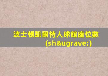 波士頓凱爾特人球館座位數(shù)