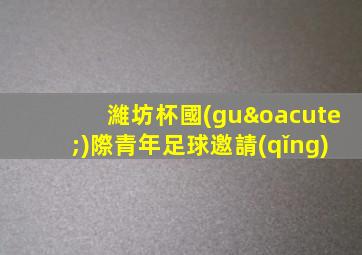濰坊杯國(guó)際青年足球邀請(qǐng)
