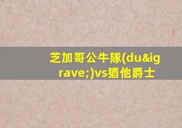 芝加哥公牛隊(duì)vs猶他爵士