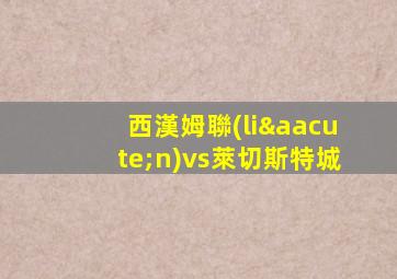 西漢姆聯(lián)vs萊切斯特城