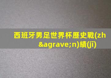 西班牙男足世界杯歷史戰(zhàn)績(jī)