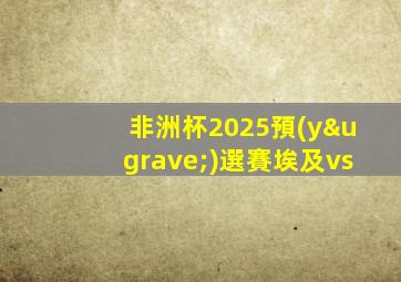 非洲杯2025預(yù)選賽埃及vs